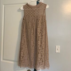 Taupe lace dress